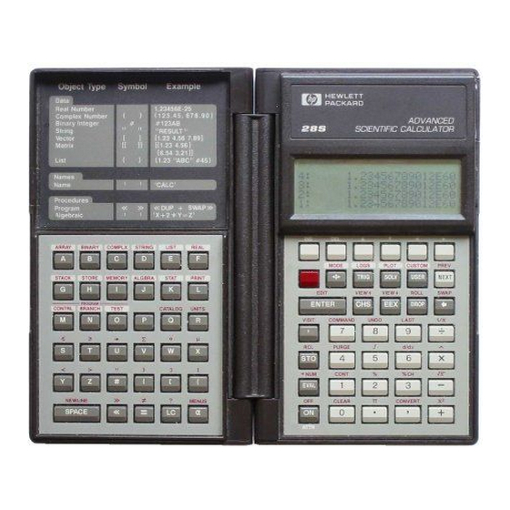HP HP-28S Graphing Calculator Manuals
