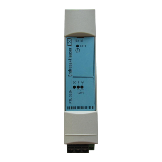 Endress+Hauser Nivotester FTL325N 1 1 Series Operating Instructions Manual