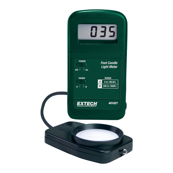 Extech Instruments 401027 User Manual