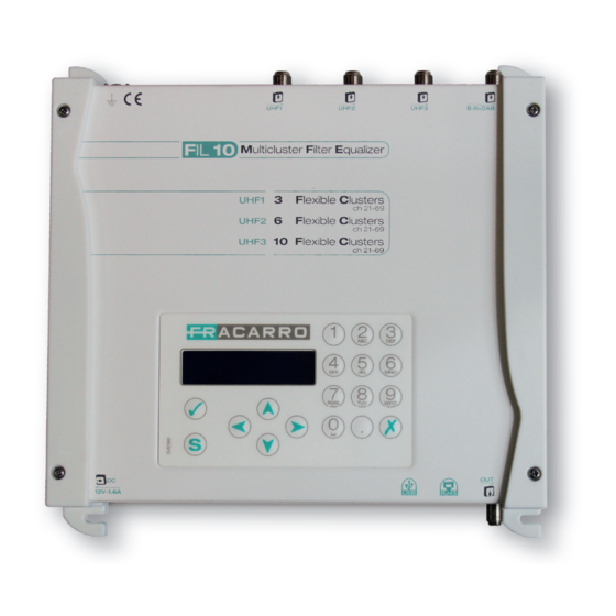 Fracarro FIL 10 Operating Instructions Manual