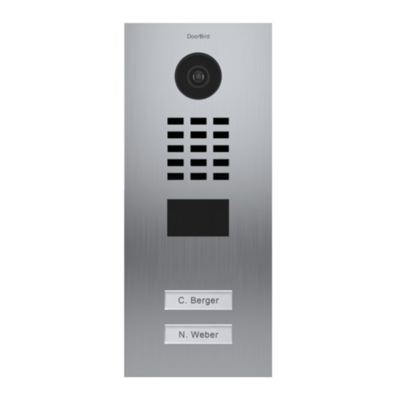 DoorBird D2107V Installation Manual