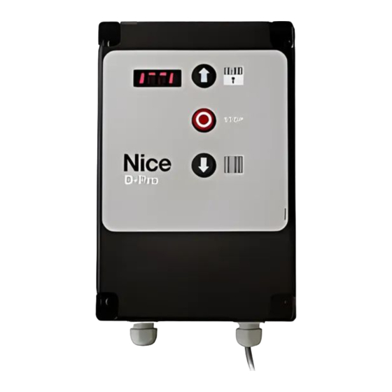 Nice D-PRO AUTOMATIC NDCC1000 Installation Instructions Manual