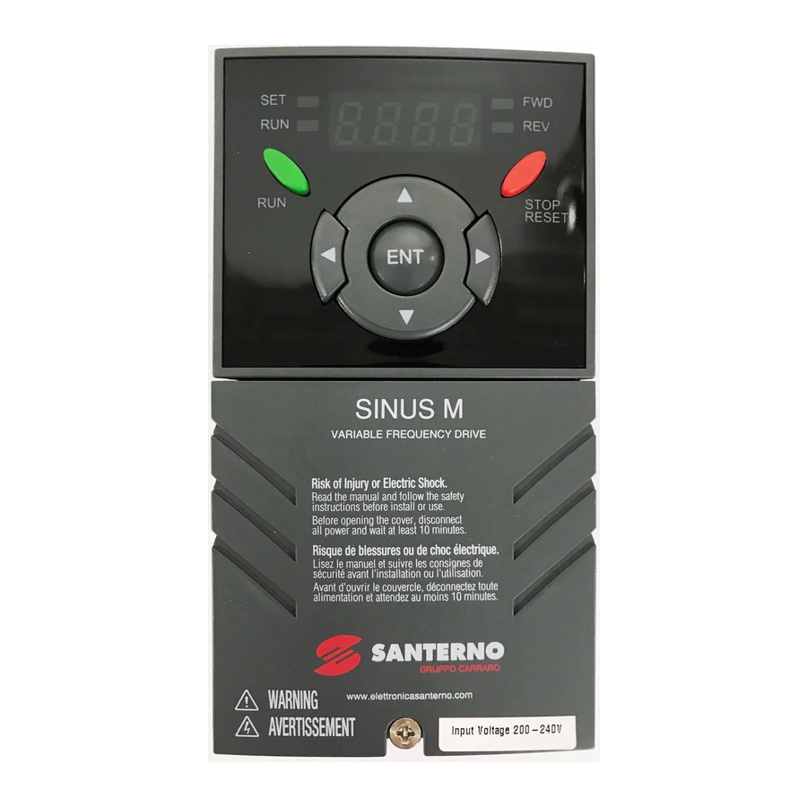 Santerno SINUS M User Manual