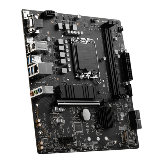 MSI B760M BOMBER DDR4 User Manual