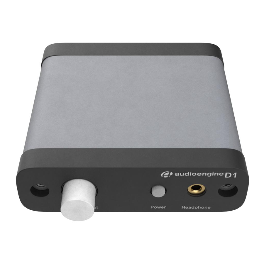 AudioEngine D1 - Premium Headphone Amp & DAC QuickStart Guide