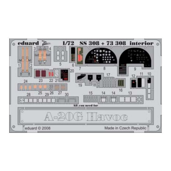 Eduard Zoom A-20G Havoc interior S.A. Assembly Instructions