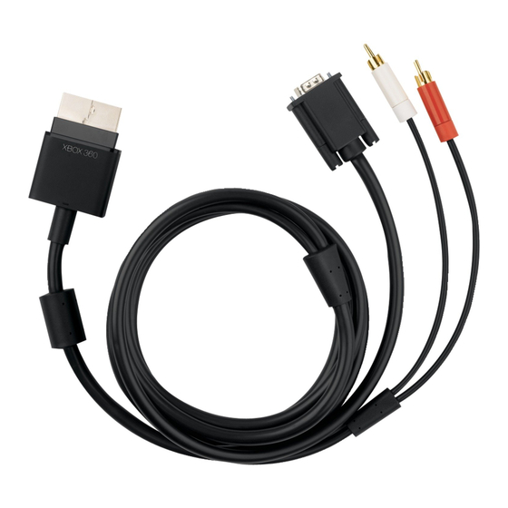 Microsoft Xbox 360 VGA HD AV Cable User Manual