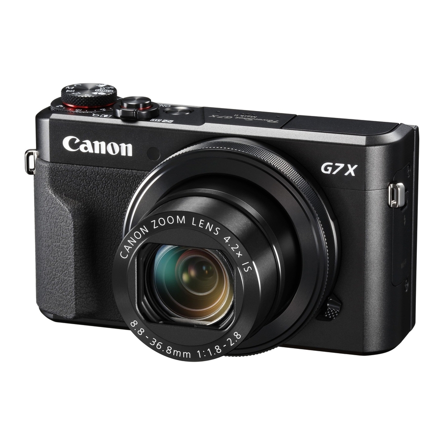 Canon PowerShot G7 X Mark II Getting Started