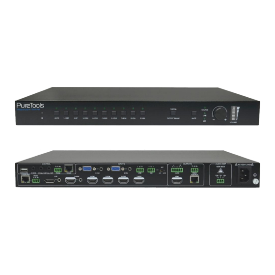 PureTools PT-PSW-92 Presentation Switcher Manuals