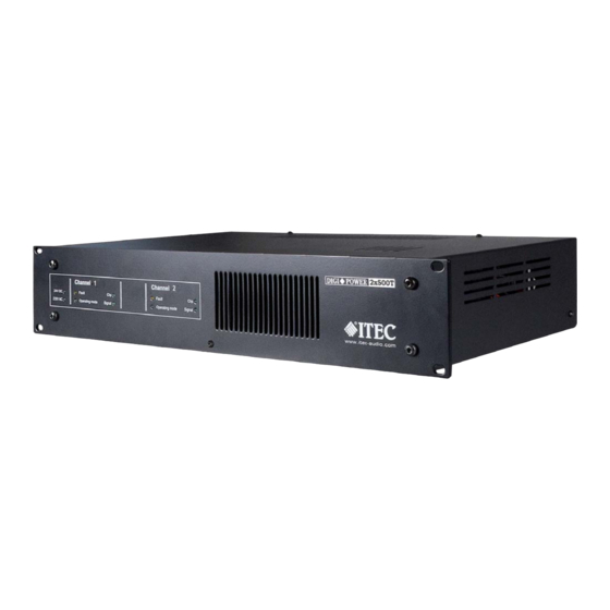 Itec DIGIPOWER 2x500T Manual