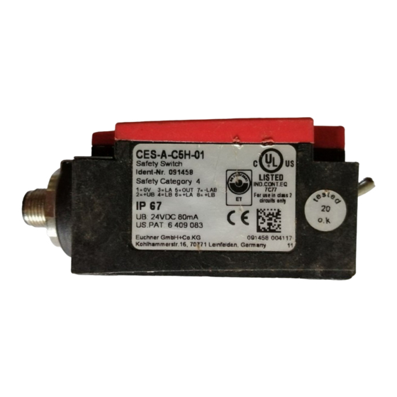 EUCHNER CES-A-C5H-01-EX Operating Instructions Manual