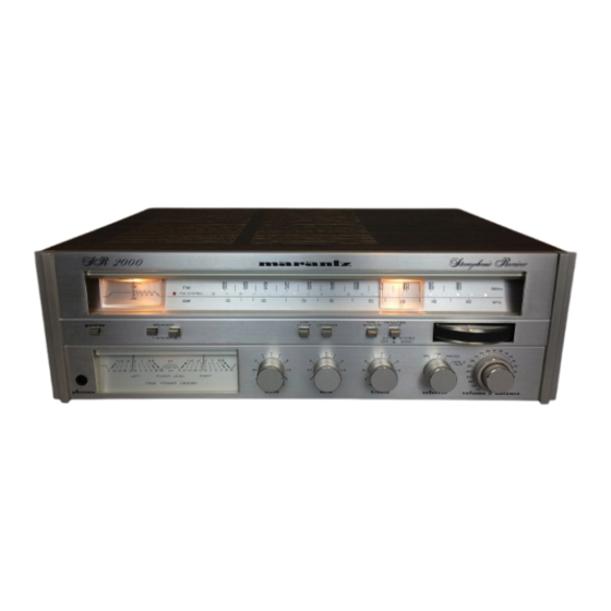 Marantz SR2000 Vintage Stereo Receiver Manuals