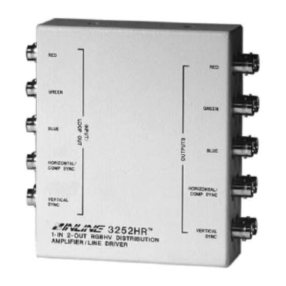 Inline IN3252HR Operation Manual