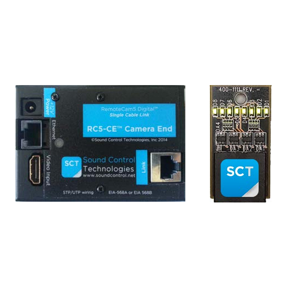 Sound Control Technologies RemoteCam5 Installation Instructions