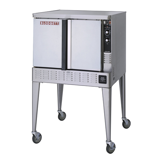 Blodgett ZEPHAIRE-G Specifications