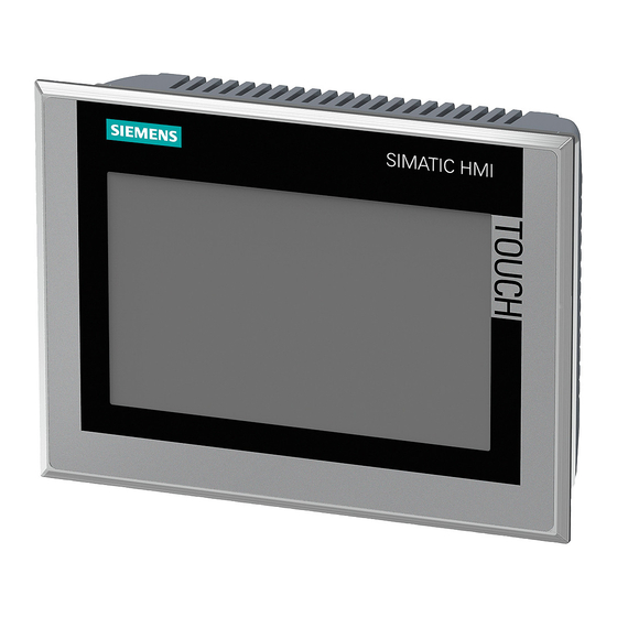 Siemens 6AV2124-0JC01-0AX0 Operating Instructions Manual
