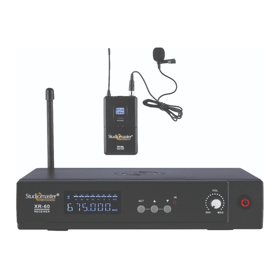 Studiomaster Professional XR-60 Instruction Manual