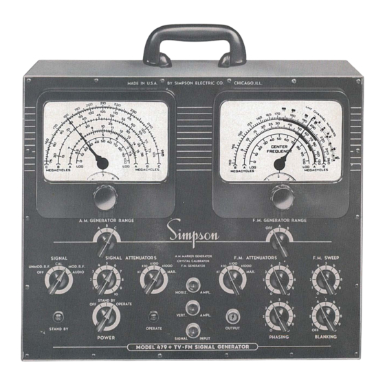 Simpson 479 Manuals