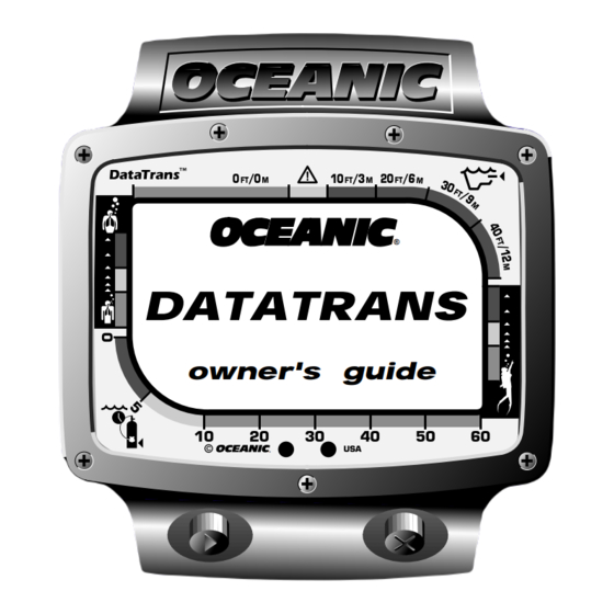 Oceanic DATATRANS Nitrox Dive Computer Manuals