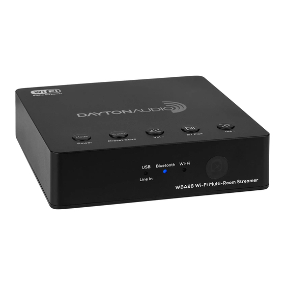 DaytonAudio WBA28 Quick Start Manual