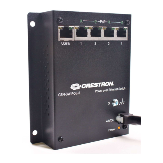 Crestron  CEN-SW-POE-5 Installation Manual