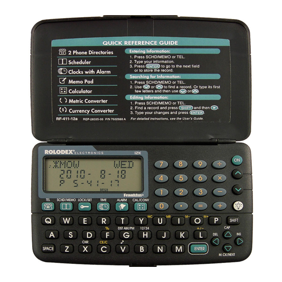 Rolodex RFPP-12 User Manual