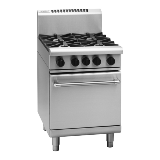 Moffat WALDORF RN8410G Technical Data Sheet