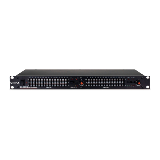Unika EQ-151X2 Instruction Manual