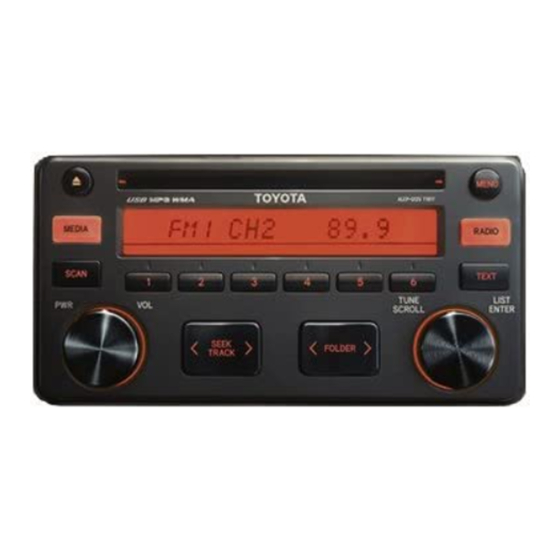 Toyota PT546-52120 Audio Radio Control Manuals