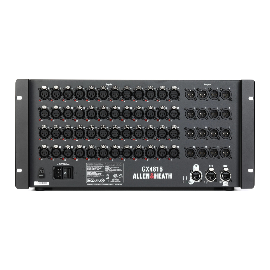 ALLEN & HEATH GX4816 - Portable GX Expander Manual