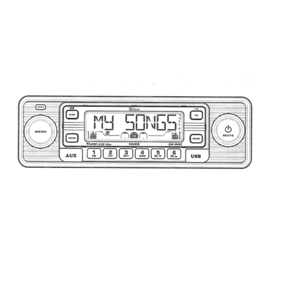 Custom Autosound USA4DIN Instruction Manual