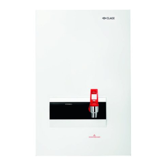 clage Hydroboil 15 Quick Start Manual