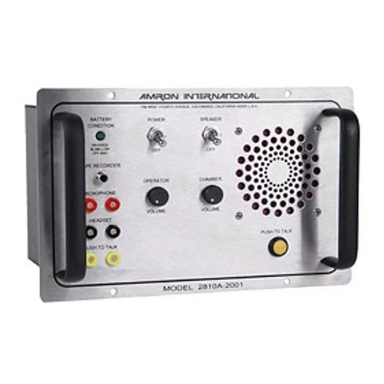 Amron 2810A-2001 Instruction Manual