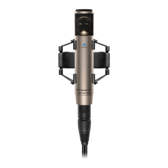 Sennheiser MKH 800 TWIN Quick Manual