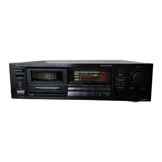 Onkyo TA-R500 Service Manual
