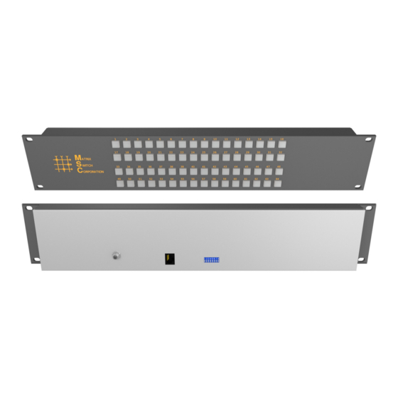 Matrix Switch Corporation MSC-CP64X1E Product Manual