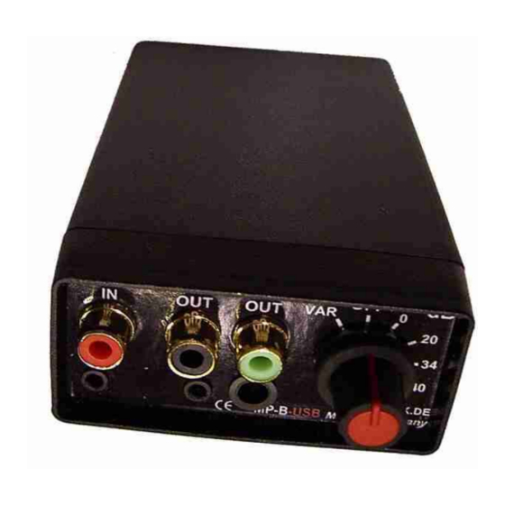 IBF-Akustik IBF-MP-B-USB Manuals