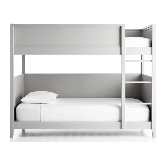 Crate&Barrel Small Space Bunk Bed Assembly Instructions Manual