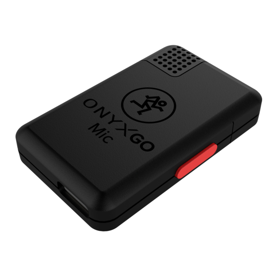 Mackie ONYXGO Mic Quick Start Manual