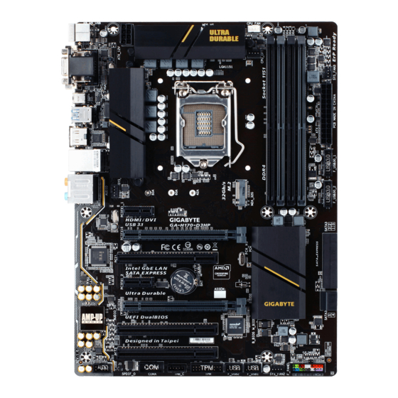 Gigabyte GA-H170-D3HP Manuals