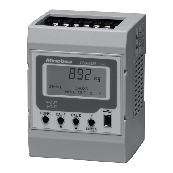Minebea CSD-892B-07-25 Instruction Manual