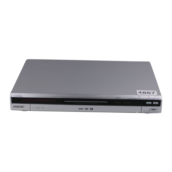 Sony RDR-HX520 Manuals