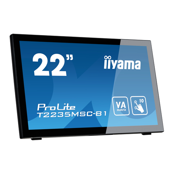 Iiyama ProLite T2235MSC-B1 User Manual