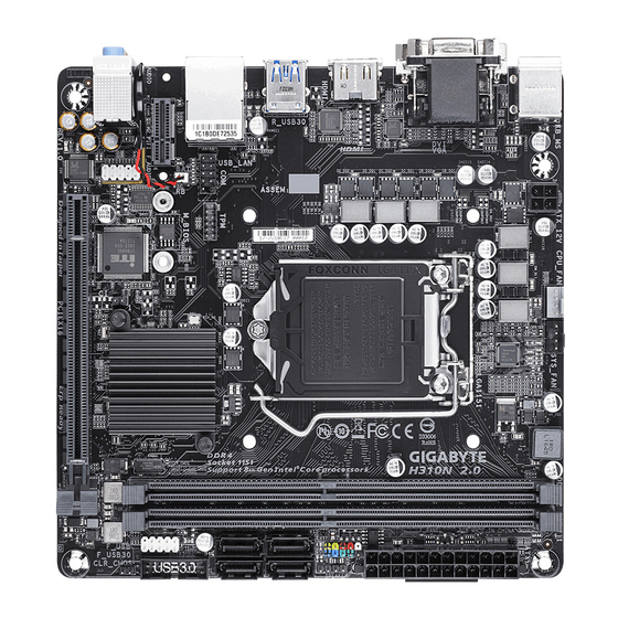 GIGA-BYTE TECHNOLOGY H310N 2.0 Manuals