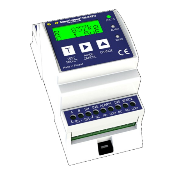 Trafox SUPERINTEND IM-04PV Instructions For Installation And Use Manual