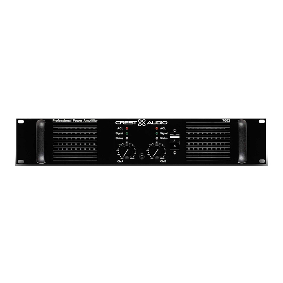 Crest Audio PRO II SERIES 7002 Specifications