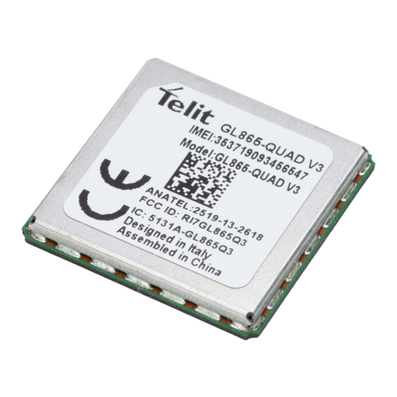 Telit Wireless Solutions GL865 QUAD Hardware User's Manual