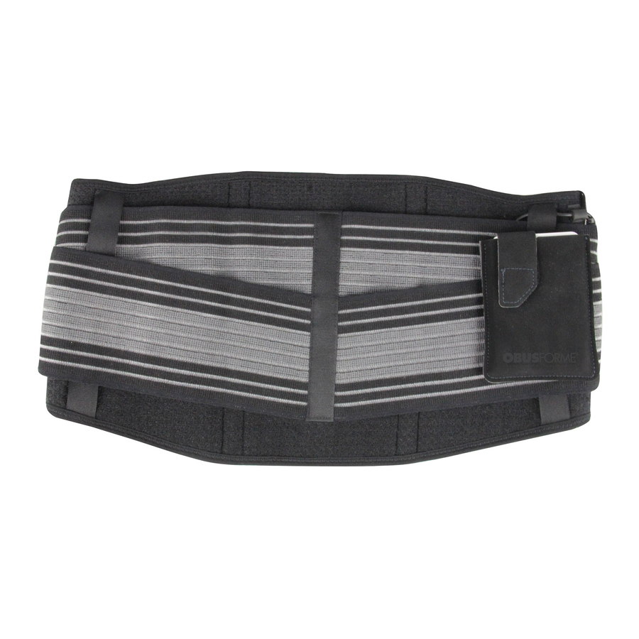 OBUSFORME BB-BHS-SM, BB-BHS-LX - Heated Back Belt Support Manual