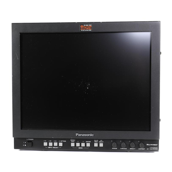 Panasonic BTLH1500 - LCD HD MONITOR Manuals