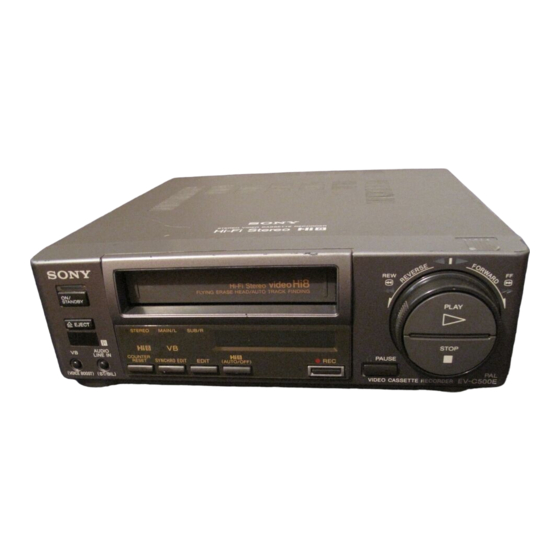 Sony EV-C500E Operating Instructions Manual
